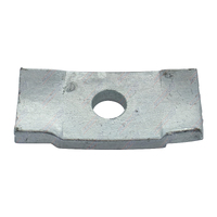 Trailer Axle Pad 85mm x 40mm x 8mm Thick Galvanised Steel To Suit Round Axle