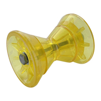 3'' Inch Poly Bow Roller Assembly with End Caps and Bolt Yellow To suit Dunbier Trailer