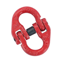 6mm Red 1.12t Hammerlock Chain Connector Joiner Chain Shackle Grade 80 Alloy Steel
