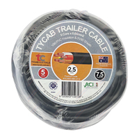 Trailer Wire 5 Core 2.5mm x 7.5M Length 8 Amp Rating