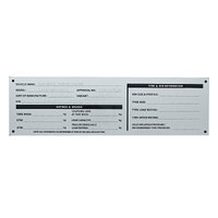 Compliance Vin Plate Post 2023 With Engraving for Modern Caravan or Trailer